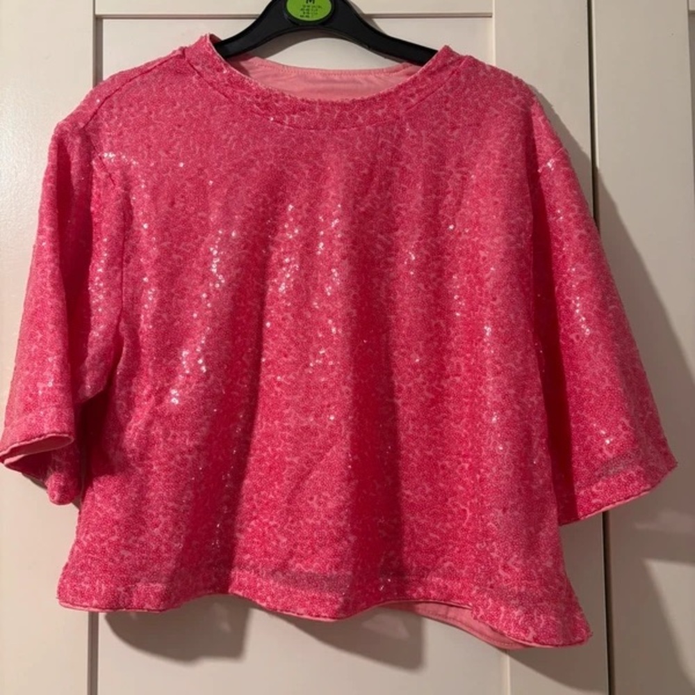 H&M Sparkling Pink Sequin Top